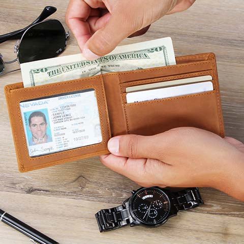 To My Man Inspiration (Black) – Leather Wallet - Keepsake & Co.